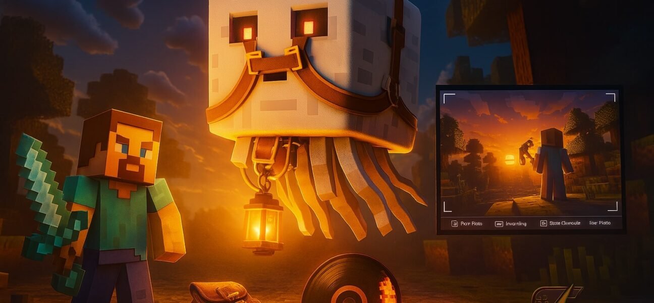 Minecraft’s Glow-Up Era Begins: Flying Ghasts, Foggy Forests & a Camera for Your Cubes